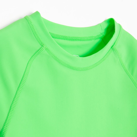 Плувна тениска къс ръкав, цвят: Флор. зелен