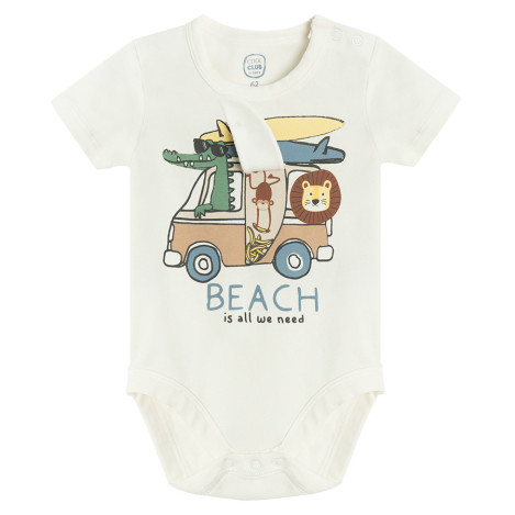 Боди с къс ръкав, цвят: Бял