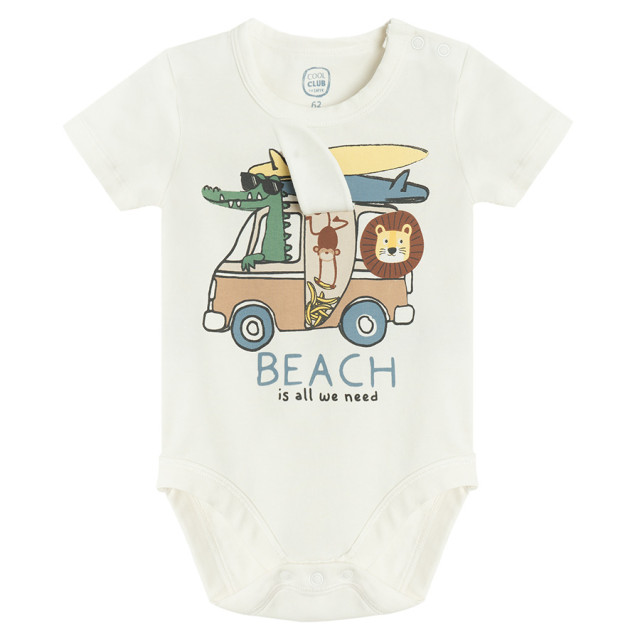 Боди с къс ръкав, цвят: Бял