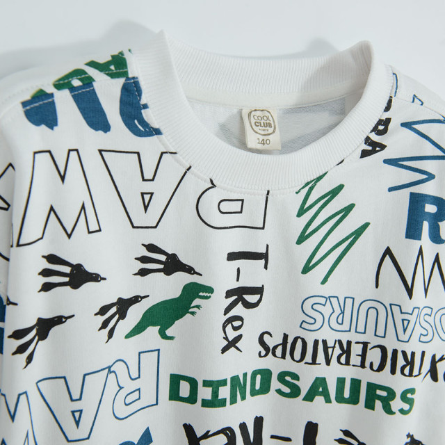 Блуза с дълъг ръкав, цвят: Бял