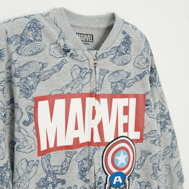 Пижама MARVEL, цвят: Сив меланж