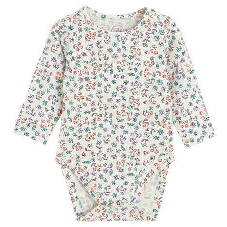 Боди с дълъг ръкав, цвят: Кремав