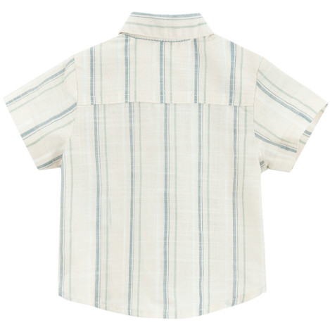 Риза с къс ръкав, цвят: Бял