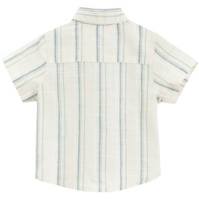 Риза с къс ръкав, цвят: Бял