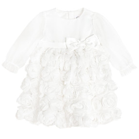 Рокля с дълъг ръкав, цвят: Бял