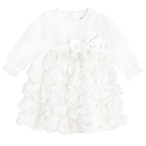 Рокля с дълъг ръкав, цвят: Бял