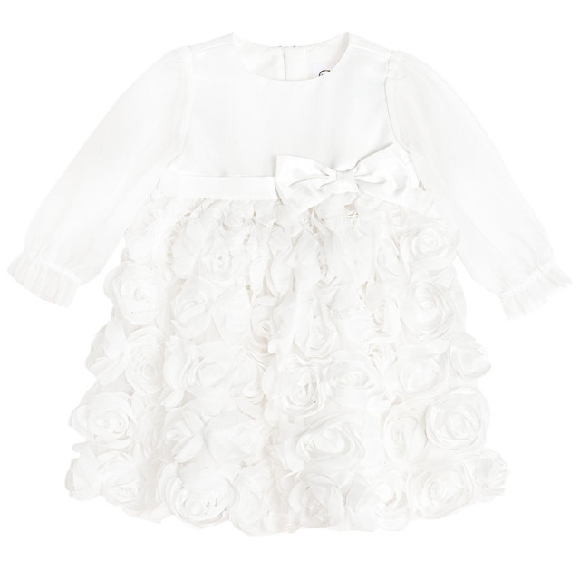 Рокля с дълъг ръкав, цвят: Бял