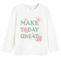 Тениска с дълъг ръкав, цвят: Бял