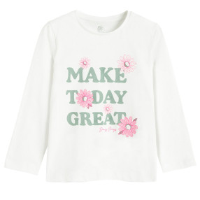 Тениска с дълъг ръкав, цвят: Бял