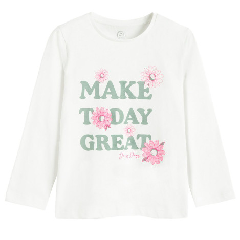 Тениска с дълъг ръкав, цвят: Бял