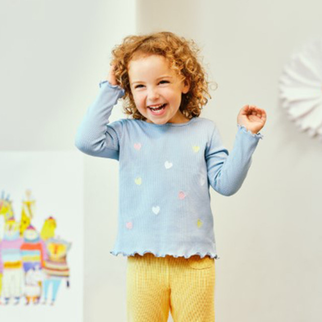 Тениска с дълъг ръкав, цвят: Светло син