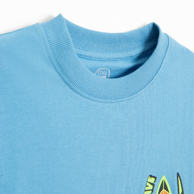 Тениска с къс ръкав, цвят: Син