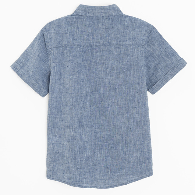 Риза с къс ръкав, цвят: Син