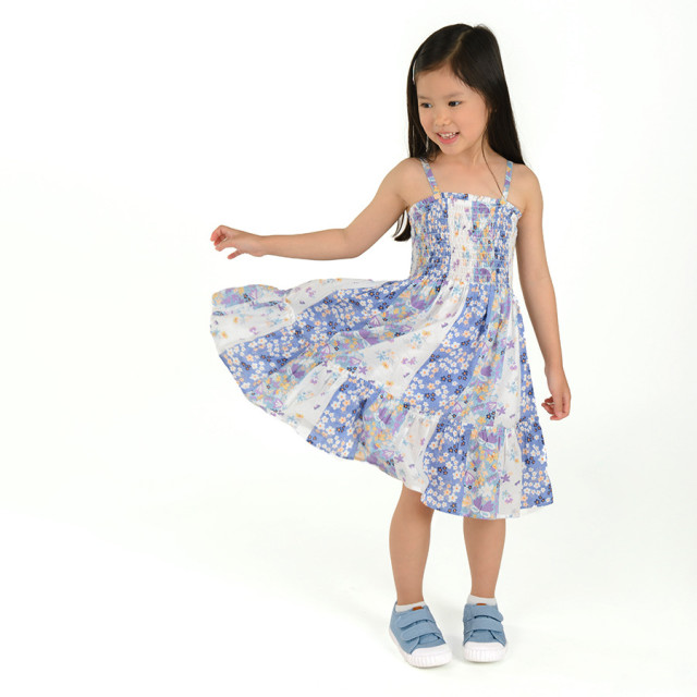 Рокля без ръкав, цвят: Кремав