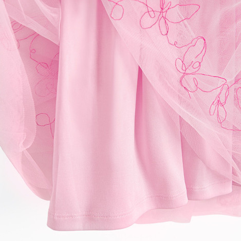 Рокля с къс ръкав, цвят: Розов