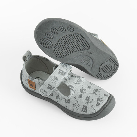 Пантофи, цвят: Сив