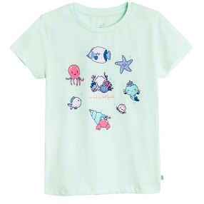 Тениска с къс ръкав, цвят: Тюркоазен