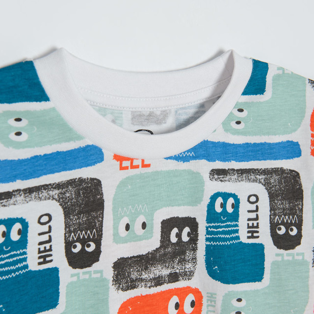 Тениска с къс ръкав, цвят: Бял