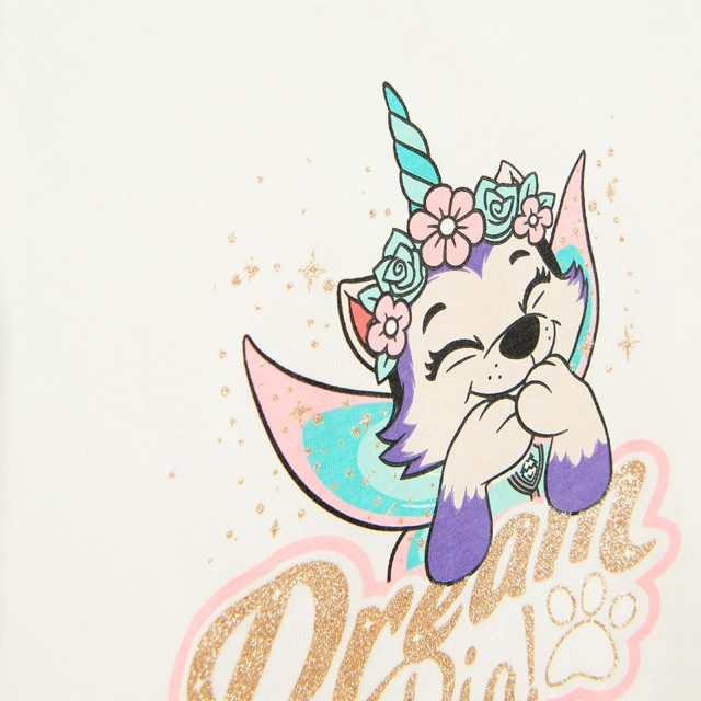 Тениска с къс ръкав PAW PATROL, цвят: Бял