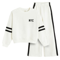 Спортен комплект 2бр., цвят: Бял