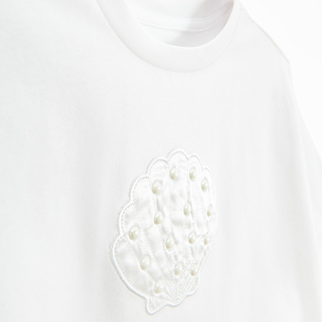 Тениска с къс ръкав, цвят: Бял