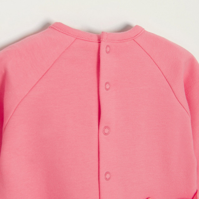 Рокля с дълъг ръкав DAISY DUCK, цвят: Коралов