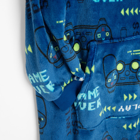 Пончо, цвят: Морско син