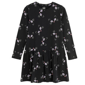 Рокля с дълъг ръкав, цвят: Черен