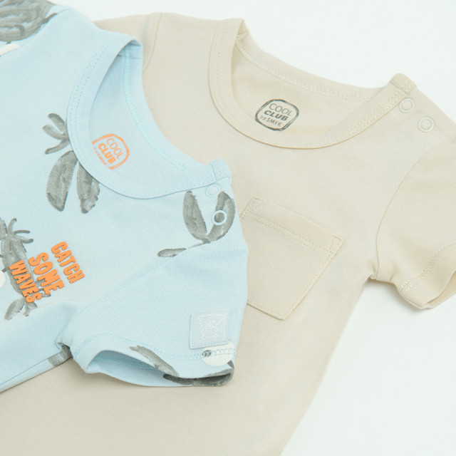 Боди с къс ръкав 2бр., цвят: Микс