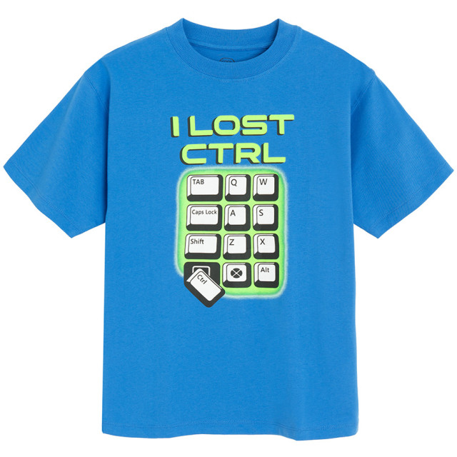 Тениска с къс ръкав, цвят: Син