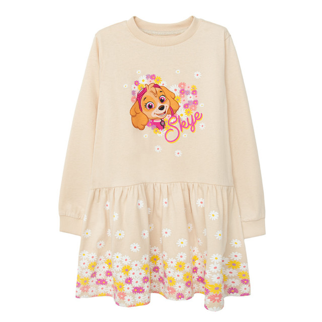 Рокля с дълъг ръкав PAW PATROL, цвят: Бежов