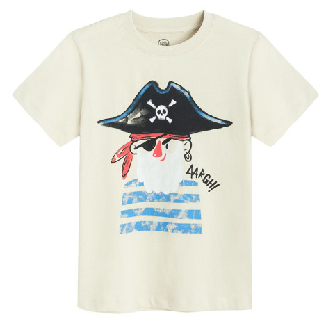 Тениска с къс ръкав, цвят: Бежов