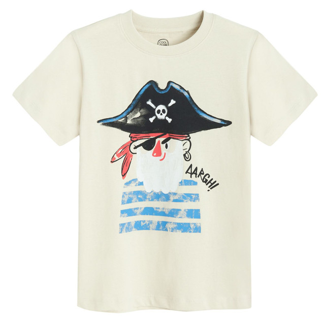 Тениска с къс ръкав, цвят: Бежов