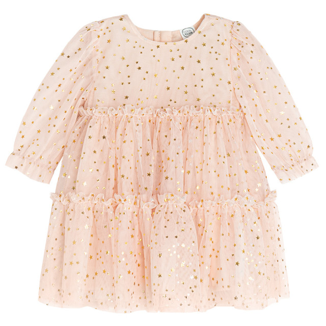 Рокля с дълъг ръкав, цвят: Светло розов