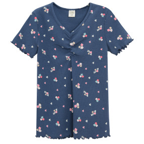 Тениска с къс ръкав, цвят: Морско син