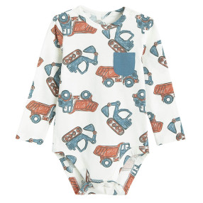 Боди с дълъг ръкав, цвят: Бял