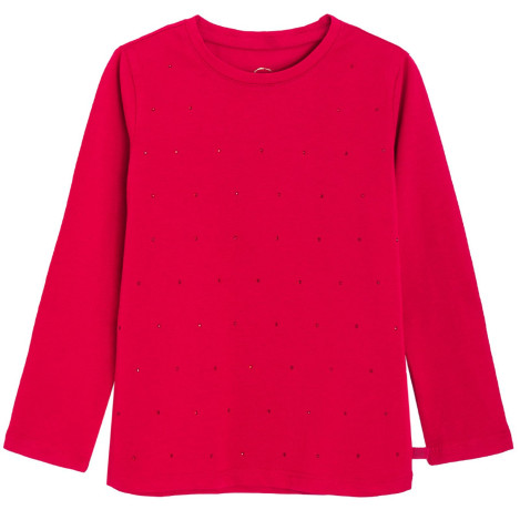 Тениска с дълъг ръкав, цвят: Червен