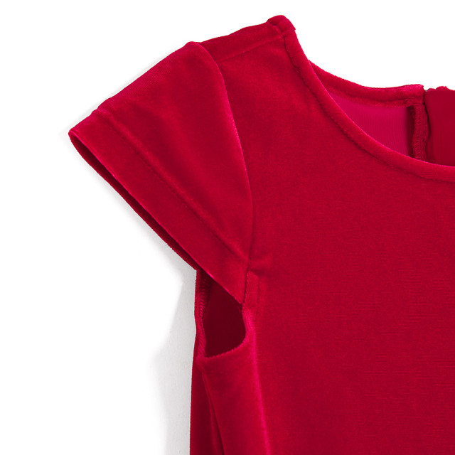 Рокля с дълъг ръкав, цвят: Червен