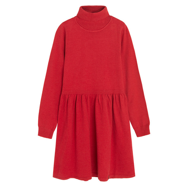 Рокля с дълъг ръкав, цвят: Червен