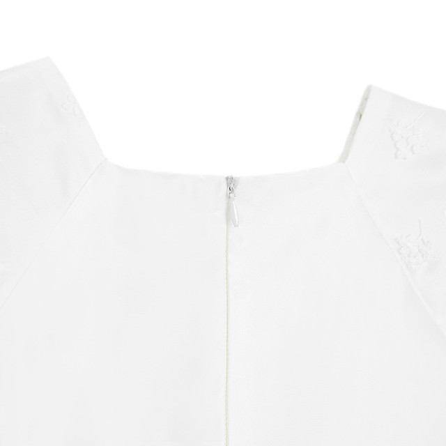 Рокля с къс ръкав, цвят: Бял