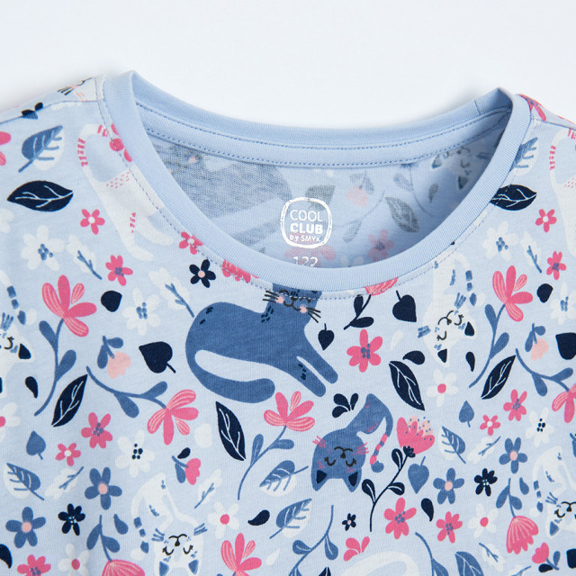 Рокля с дълъг ръкав, цвят: Светло син