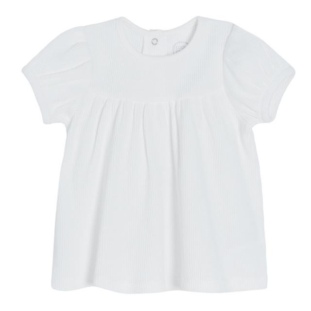 Блуза с къс ръкав, цвят: Бял