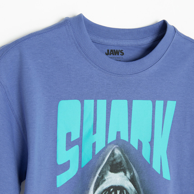 Тениска с къс ръкав JAWS, цвят: Виолетов