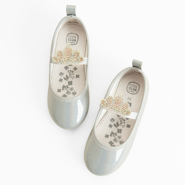 Балеринки, цвят: Сребрист