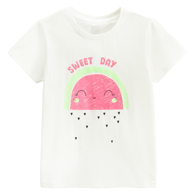 Тениска с къс ръкав, цвят: Бял