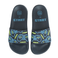 Плажни чехли, цвят: Син