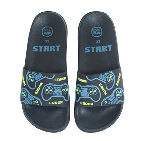 Плажни чехли, цвят: Син