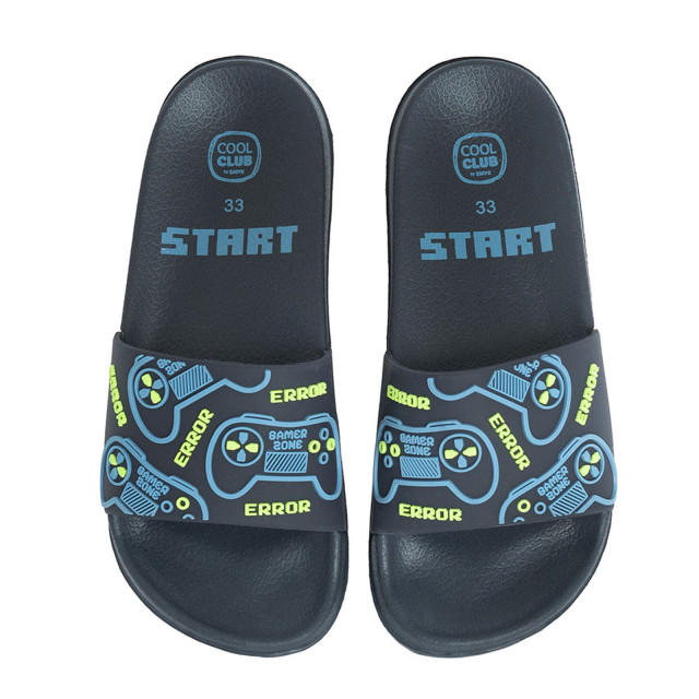 Плажни чехли, цвят: Син