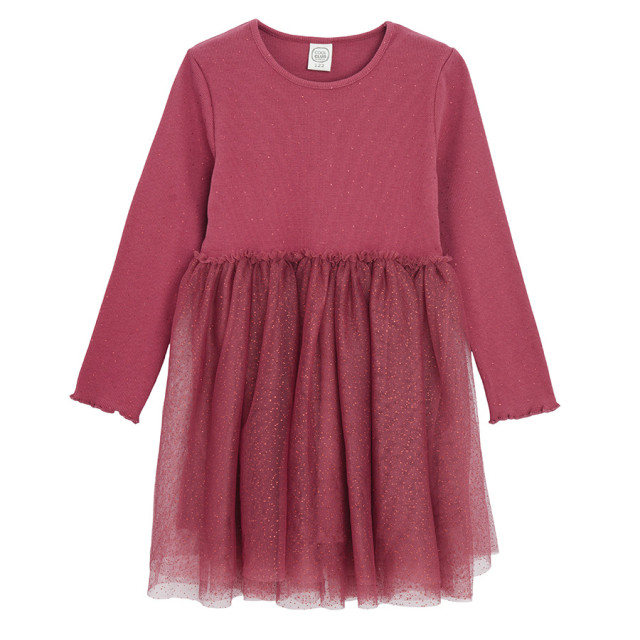 Рокля с дълъг ръкав, цвят: Бургунди