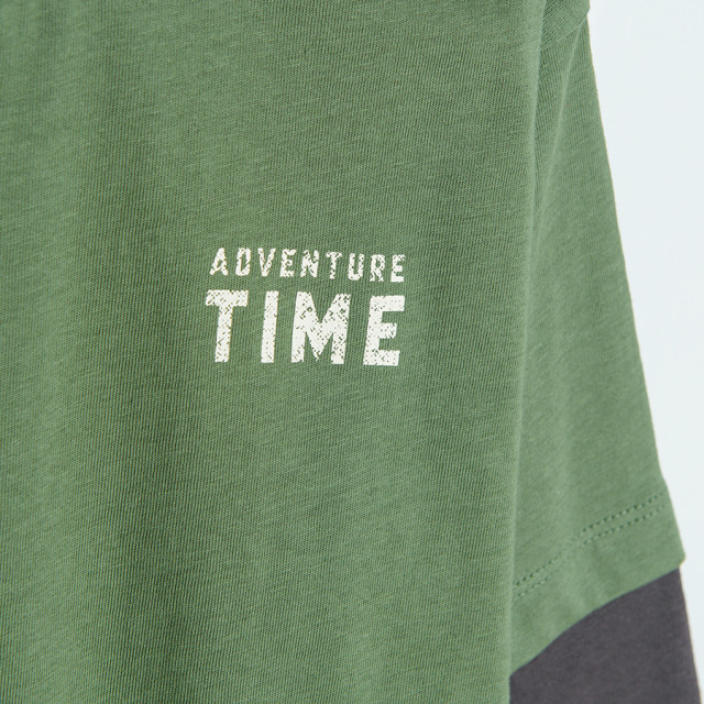 Тениска с дълъг ръкав, цвят: Зелен